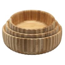 Kit Bowls Canelados (3 Peças) Claro Kit Bowls Canelados (3 Peças) Claro