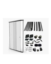 Kit Box Banheiro Padrao F1 2 Folhas Fixa/Correr 1,90A x 1,50L Preto VCB-F1B-150 PTO Kit Box Banheiro Padrao F1 2 Folhas Fixa/Correr 1,90A x 1,50L Preto VCB-F1B-150 PTO