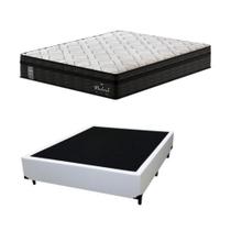 Kit Box Casal e Colchão Madrid Molas Ensacadas Probel Branco Kit Box Casal e Colchão Madrid Molas Ensacadas Probel Branco