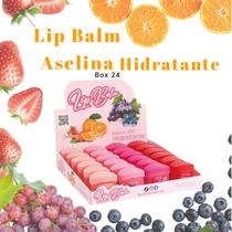 Kit Box com 24 Lip Balm Hidrante Labial antiressecamento Frutas Febella