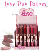 Kit Box com 36 Batom Líquido e Gloss Duo Love Vivai