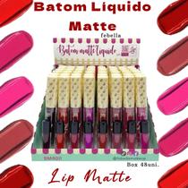 Kit Box com 48 Lip 24 Horas Matte Baton Liquido Longa Duração Febella