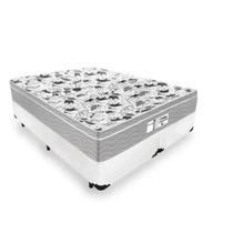 Kit Box Queen e Colchão Evolution Molas Ensacadas Probel Branco