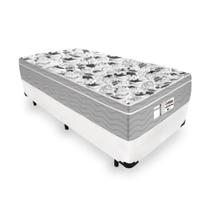 Kit Box Solteiro e Colchão Evolution Molas Ensacadas Probel Branco