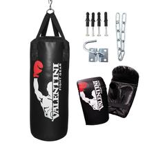 Kit Boxe Completo Valentini Saco de Pancada 70cm Vazio com Luva e kit Instalação Teto Kit Boxe Completo Valentini Saco de Pancada 70cm Vazio com Luva e kit Instalação Teto