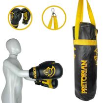 Kit Boxe Infantil Petrorian Original EBN Kids Com Luvas e Saco de Pancada Crianças +6 Anos