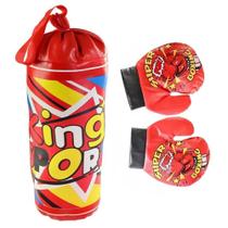 Kit Boxe Infantil Saco De Pancada e Luvas Brinquedo Esporte