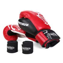 Kit Boxe Luva Pretorian Elite Training 16OZ Bucal e Bandagem