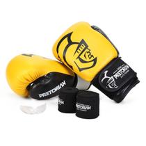 Kit Boxe Luva Pretorian Elite Training 16OZ Bucal E Bandagem