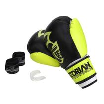 Kit Boxe Luva Pretorian Performance 16OZ Bucal E Bandagem Kit Boxe Luva Pretorian Performance 16OZ Bucal E Bandagem