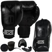 Kit Boxe Muay Thai - Luva Bandagem Bucal - Bks