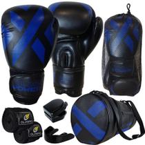 Kit Boxe Muay Thai Luva + Bandagem + Bucal + Bolsa