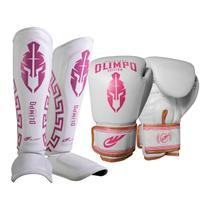 Kit Boxe Muay Thai Luva Caneleira Olimpo Legendary Edition