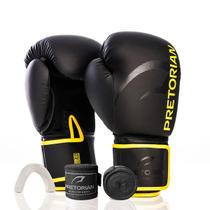 Kit Boxe Pretorian First FX2: Luva + Bandagem + Bucal - Amarelo Kit Boxe Pretorian First FX2: Luva + Bandagem + Bucal - Amarelo