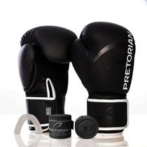 Kit Boxe Pretorian First FX2: Luva + Bandagem + Bucal - Silver
