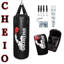 Kit Boxe Profissional Valentini Saco de Pancada 90cm Cheio Luva Suporte de Parede Kit Boxe Profissional Valentini Saco de Pancada 90cm Cheio Luva Suporte de Parede