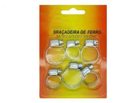 Kit Braçadeira de Ferro com 6 Peças 3x8 a 14x27mm - DK Kit Braçadeira de Ferro com 6 Peças 3x8 a 14x27mm - DK