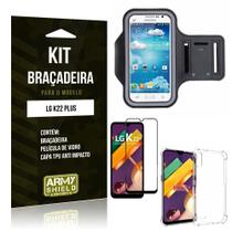 Kit Braçadeira LG K22 Plus Braçadeira + Capinha Anti Impacto + Película de Vidro 3D - Armyshield