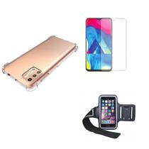 Kit Braçadeira Moto G9 Plus + Capa + Película De Vidro 3D