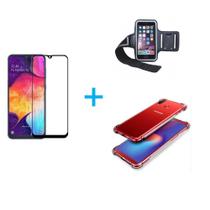 Kit Braçadeira Samsung Galaxy A20 + Película Vidro 3D + Capa Kit Braçadeira Samsung Galaxy A20 + Película Vidro 3D + Capa