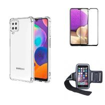 Kit Braçadeira Samsung Galaxy M33 5G + Capa + Película Vidro