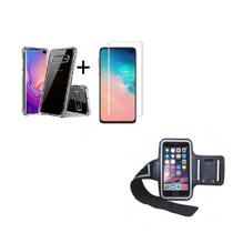 Kit Braçadeira Samsung Galaxy S10e + Película Vidro 3D + Capa Kit Braçadeira Samsung Galaxy S10e + Película Vidro 3D + Capa