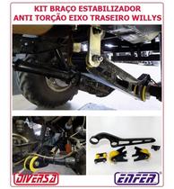 Kit Braço Estabilizador Do Eixo Traseiro Jeep Willys