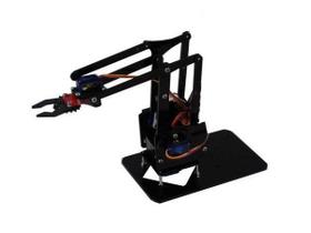 Kit braço robotico em acrilico com maleta - cor preto