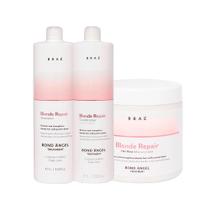 Kit Braé Blonde Repair - Shampoo 1000ml + Condicionador 1000ml + Máscara 500g