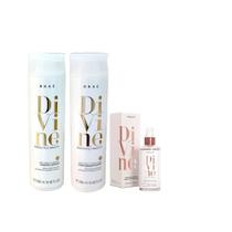 Kit Braé Divine Absolutely Smooth Antifrizz Shampoo 250ml + Condicionador 250ml + Máscara Líquida 60ml