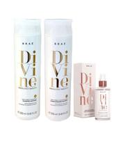 Kit Braé Divine Absolutely Smooth Antifrizz Shampoo e Cond. 250ml + Máscara Líquida 60ml