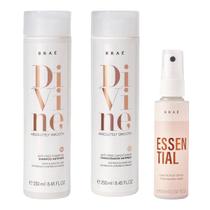 Kit Braé Divine Duo Shampoo e Cond 2x250ml + Essential 60ml