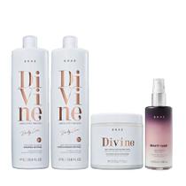 Kit Braé Divine - Shampoo 1L + Condicionador 1L + Máscara 500g + Beauty Sleep Sérum 100ml