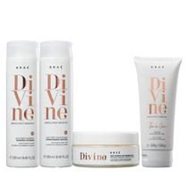 Kit Braé Divine - Shampoo 250ml + Condicionador 250ml + Máscara 200g + Leave in Ten in One 200g Kit Braé Divine - Shampoo 250ml + Condicionador 250ml + Máscara 200g + Leave in Ten in One 200g