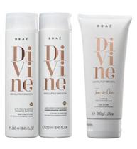 Kit Brae Divine Shampoo e Condicionador 250ml Leave-in 200ml - BRAÉ