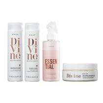 Kit Braé Divine Trio Shampoo Cond e Máscara + Essential 260ml