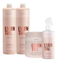 Kit Braé Essential Shamp Cond 1000ml Máscara E Spray 260ml