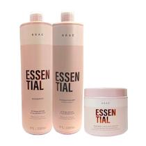 Kit Braé Essential Shampoo 1000ml + Condicionador 1000ml + Máscara 500gr