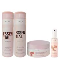 Kit Braé Essential Shampoo 250ml + Condicionador 250ml + Máscara 200g + Fluído Reconstrutor 60ml Kit Braé Essential Shampoo 250ml + Condicionador 250ml + Máscara 200g + Fluído Reconstrutor 60ml