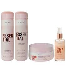 Kit Braé Essential - Shampoo 250ml + Condicionador 250ml + Máscara 200g + Óleo 60ml Kit Braé Essential - Shampoo 250ml + Condicionador 250ml + Máscara 200g + Óleo 60ml