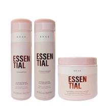 Kit Braé Essential Shampoo 250ml + Condicionador 250ml + Máscara 500gr