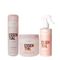 Kit Braé Essential Shampoo 250ml + Máscara 500g + Fluído Reparador 260ml