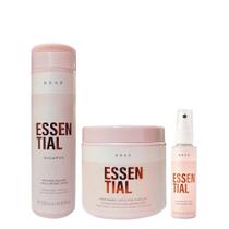 Kit Braé Essential Shampoo 250ml + Máscara 500g + Fluído Reparador 60ml