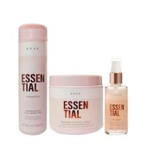 Kit Braé Essential Shampoo 250ml + Máscara 500g + Oil Blend 60ml
