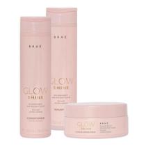 Kit Braé Glow Shine Shampoo 250ml, Condicionador 250ml, Máscara 200g (3 produtos)