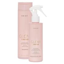 Kit Braé Glow Shine Shampoo 250ml, Fluido Ativador 200ml (2 produtos)