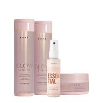 Kit Braé Glow Shine Shampoo Condicionador Máscara e Mini Essential (4 produtos) Kit Braé Glow Shine Shampoo Condicionador Máscara e Mini Essential (4 produtos)