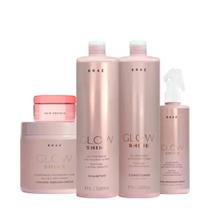 Kit Braé Glow Shine Shampoo Condicionador Máscara Leave-in Protein (5 produtos)
