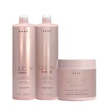 Kit Braé Glow Shine Shampoo e Condicionador + Máscara Grande (3 produtos)