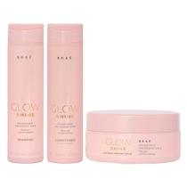Kit Braé Glow Shine Trio Shampoo e Cond 250ml + Masc 200g Kit Braé Glow Shine Trio Shampoo e Cond 250ml + Masc 200g